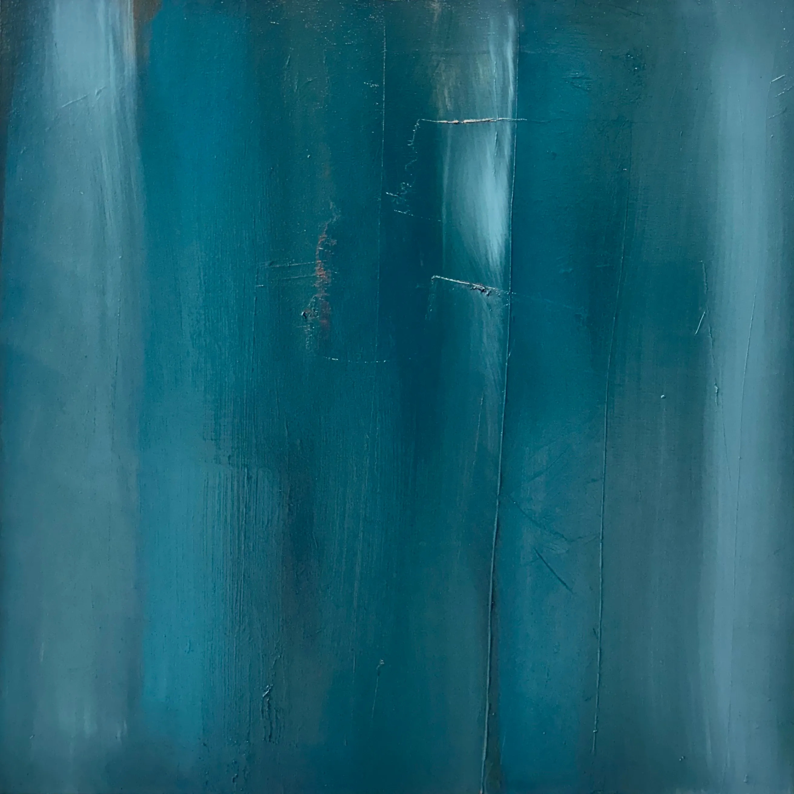 Teal canvas with soft vertical streaks