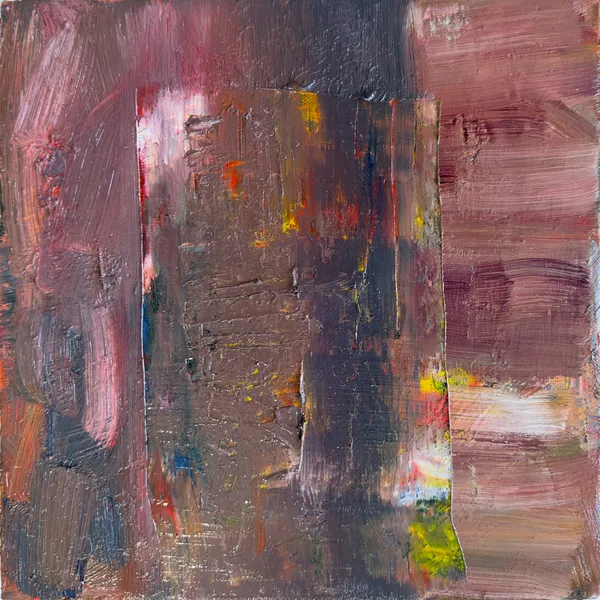 Layered pink, brown, and dark purple abstract with flecks of yellow